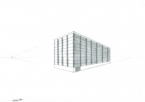 Hand Drawn Perspective Building